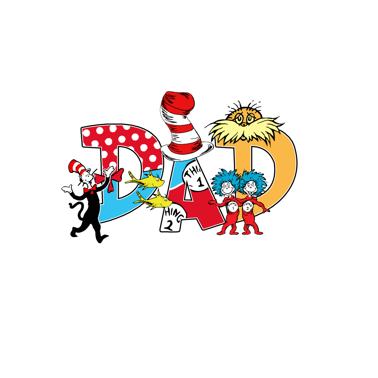 DTF Prints Dr Suess