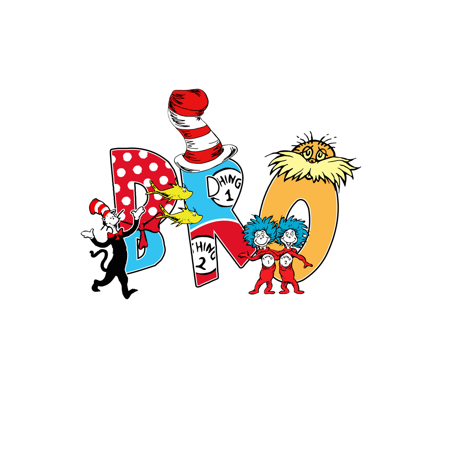 DTF Prints Dr Suess