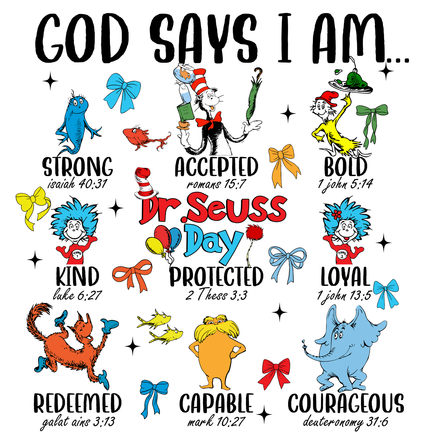 DTF Prints Dr Suess