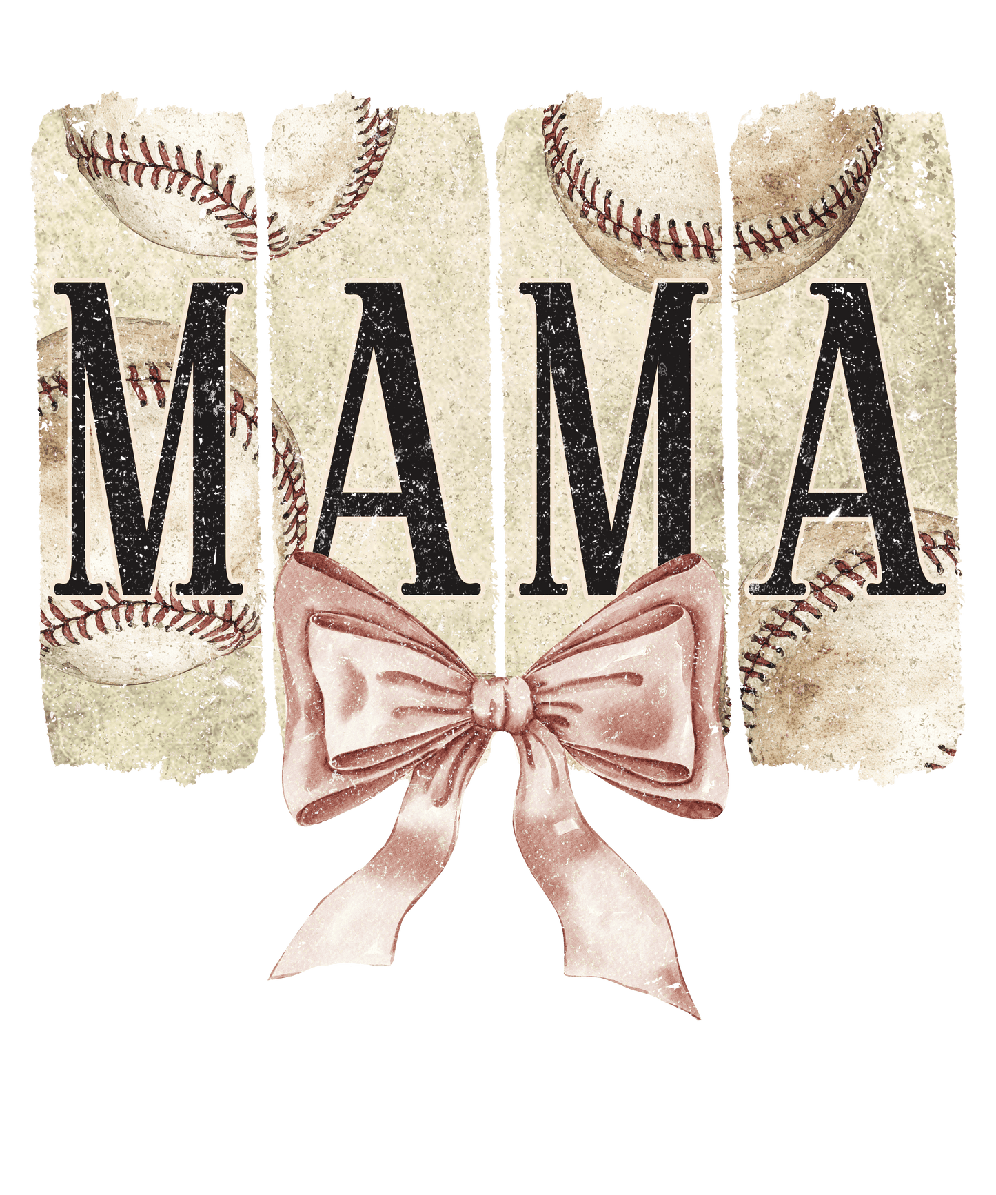 Baseball Mama Bow 2 DTF