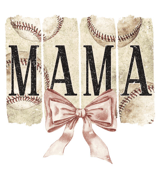 Baseball Mama Bow 2 DTF