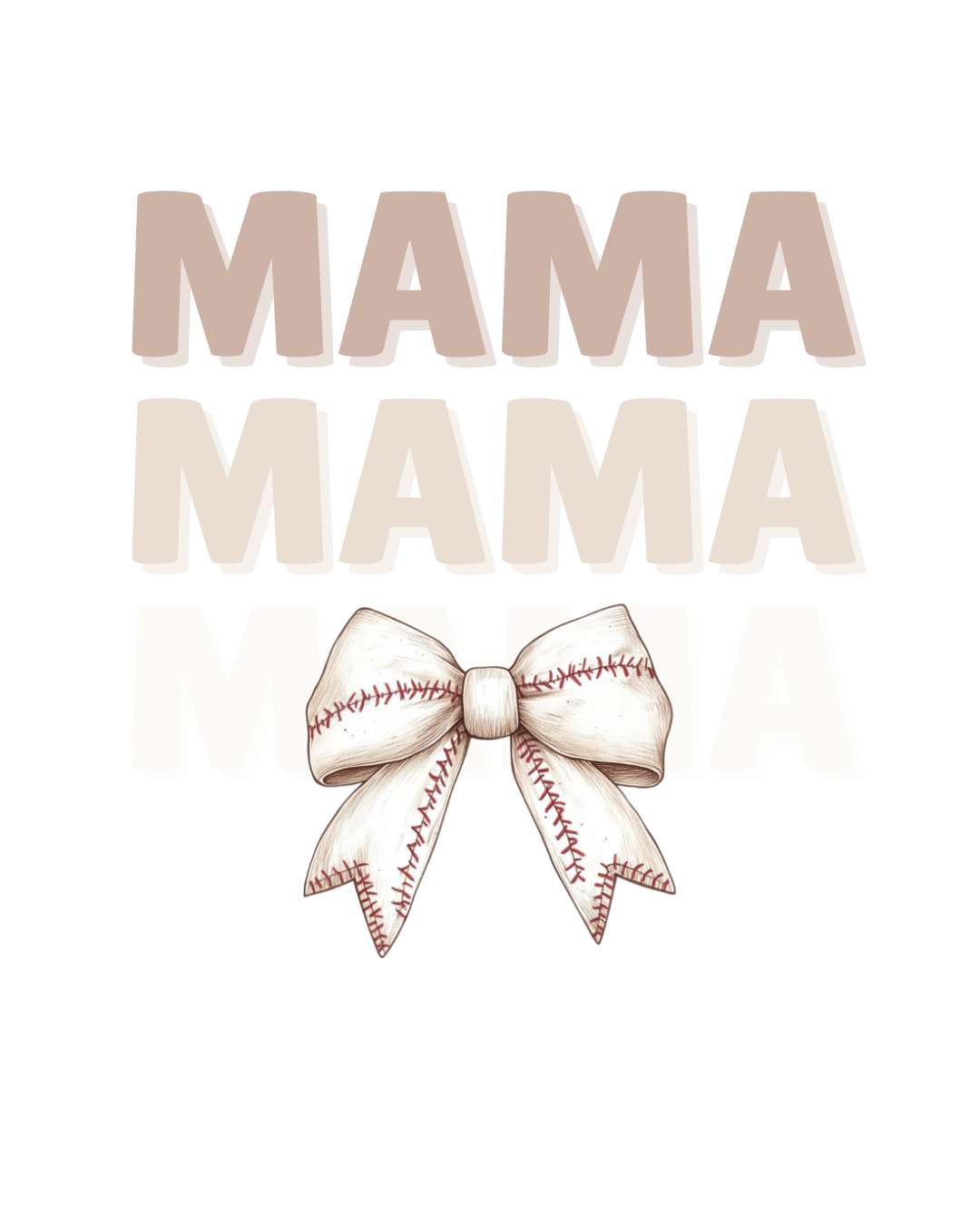 Baseball Mama Bow DTF 3