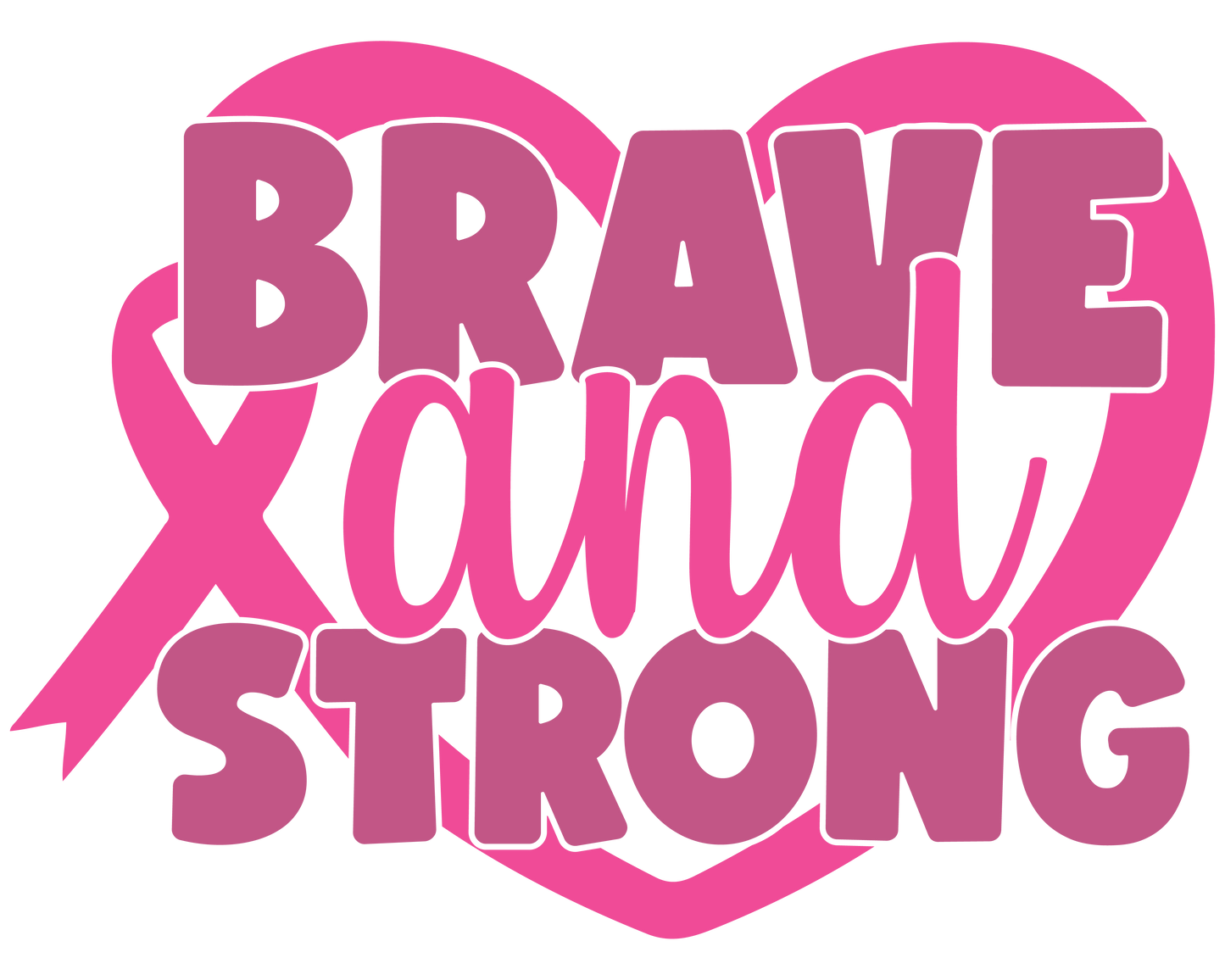 DTF Prints Brave and Strong