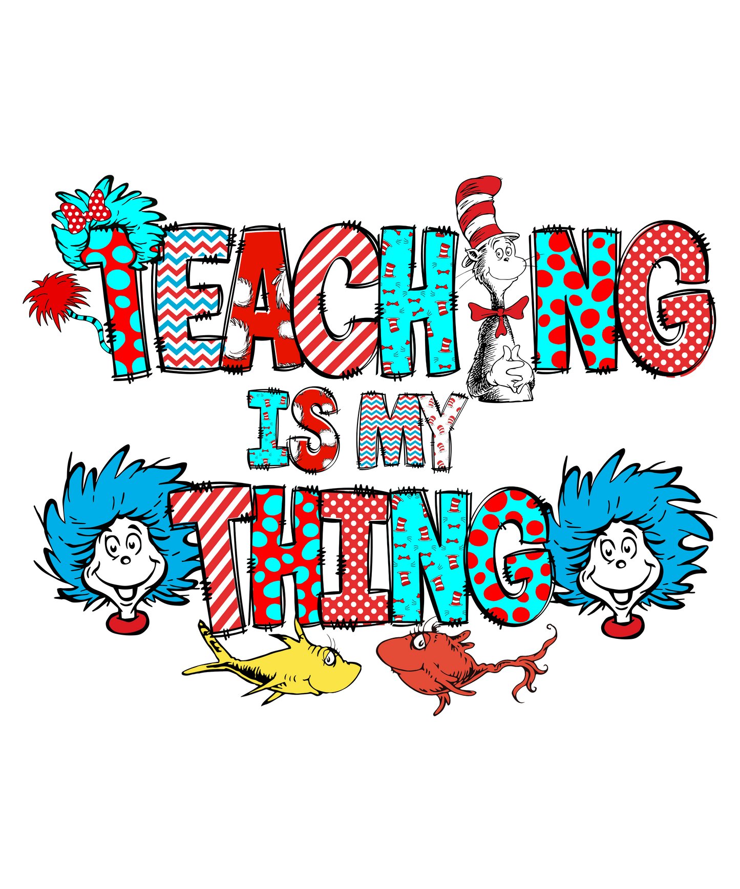 DTF Prints Dr Suess