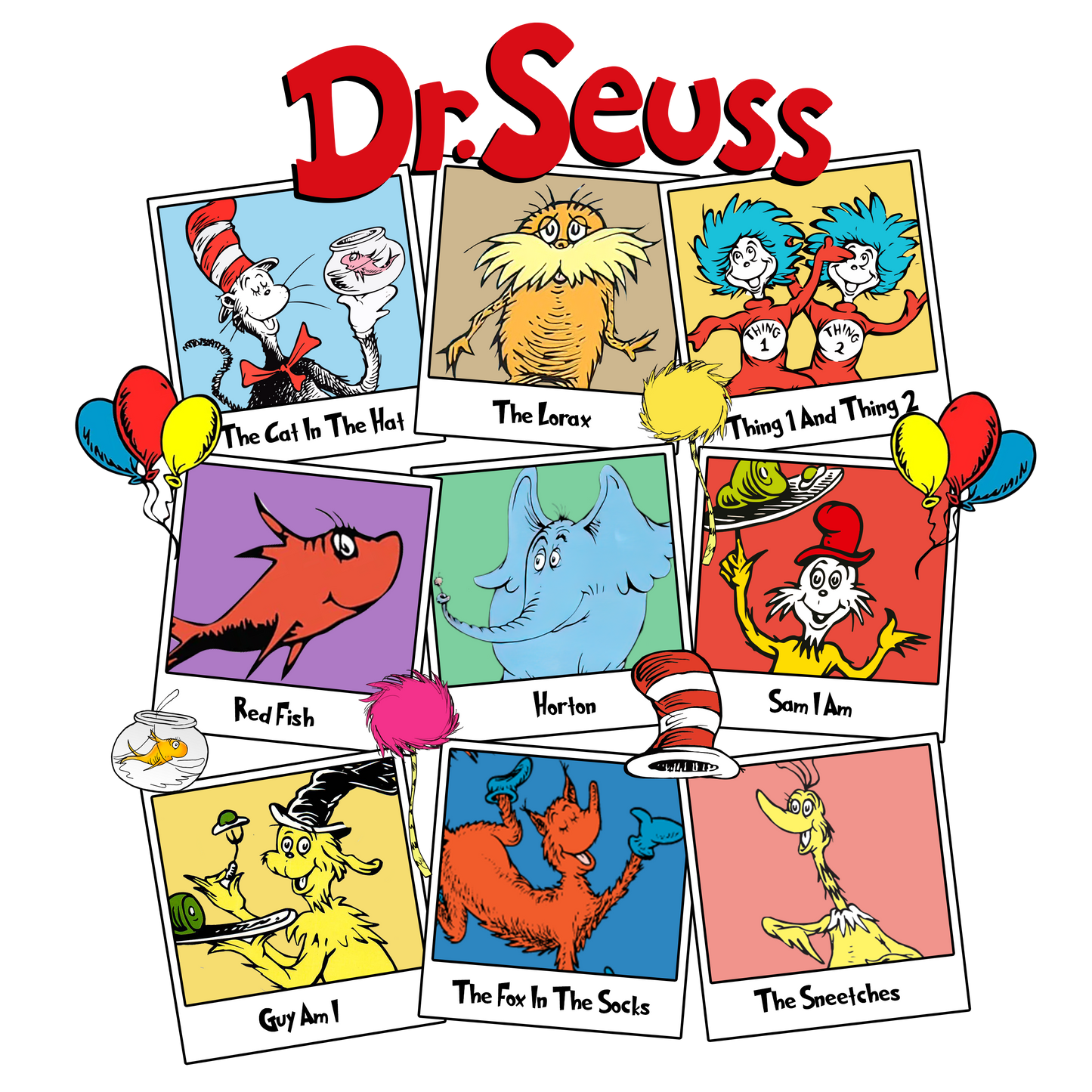 DTF Prints Dr Suess