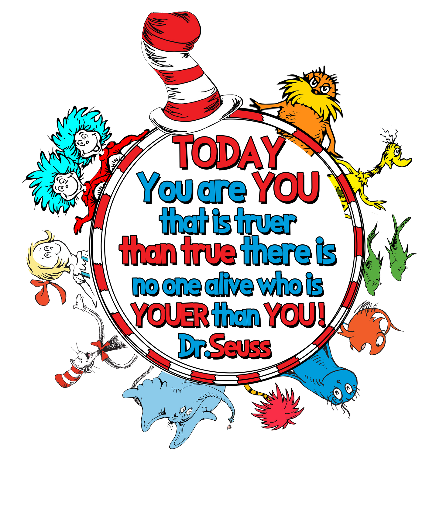 DTF Prints Dr Suess