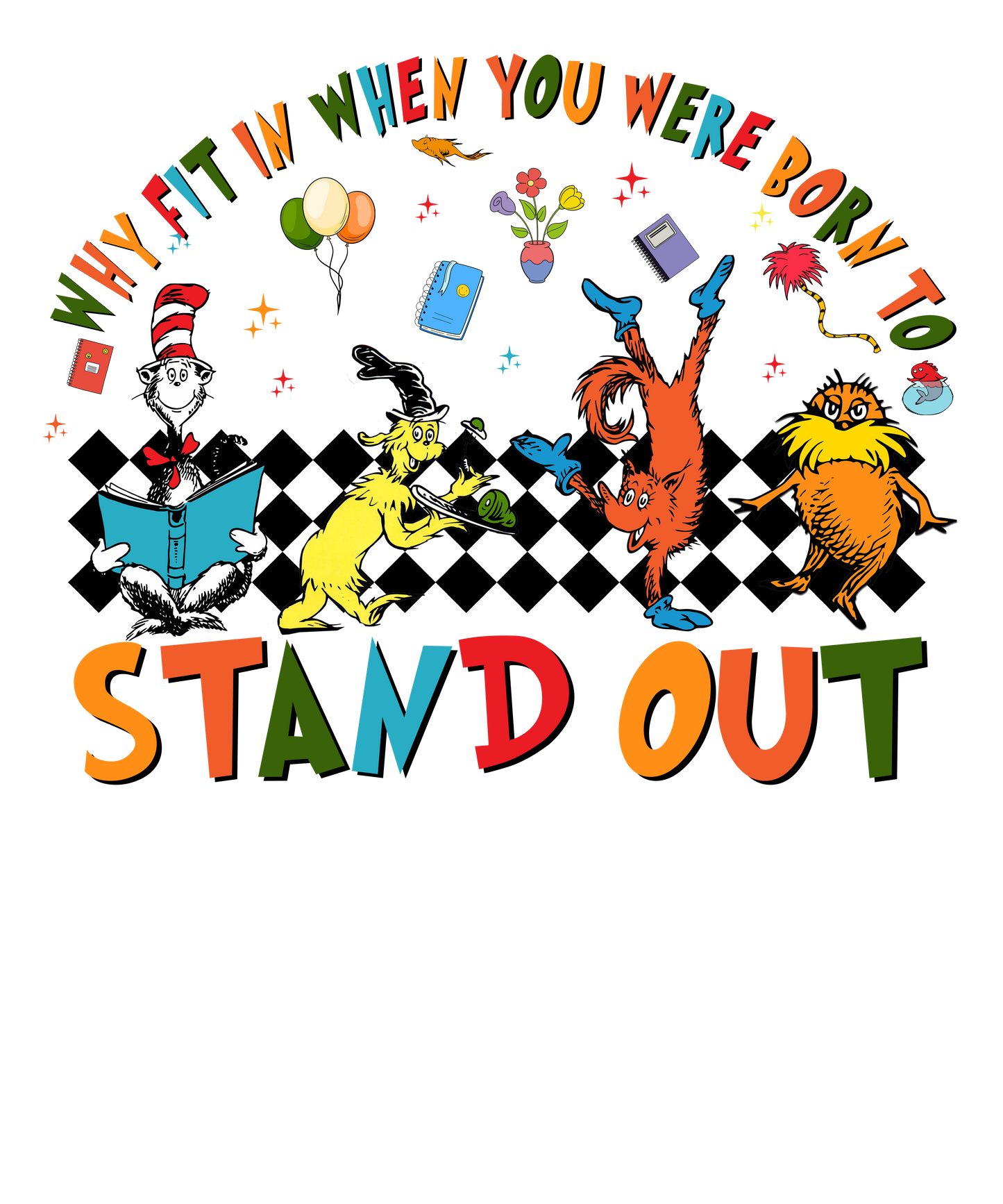 DTF Prints Dr Suess