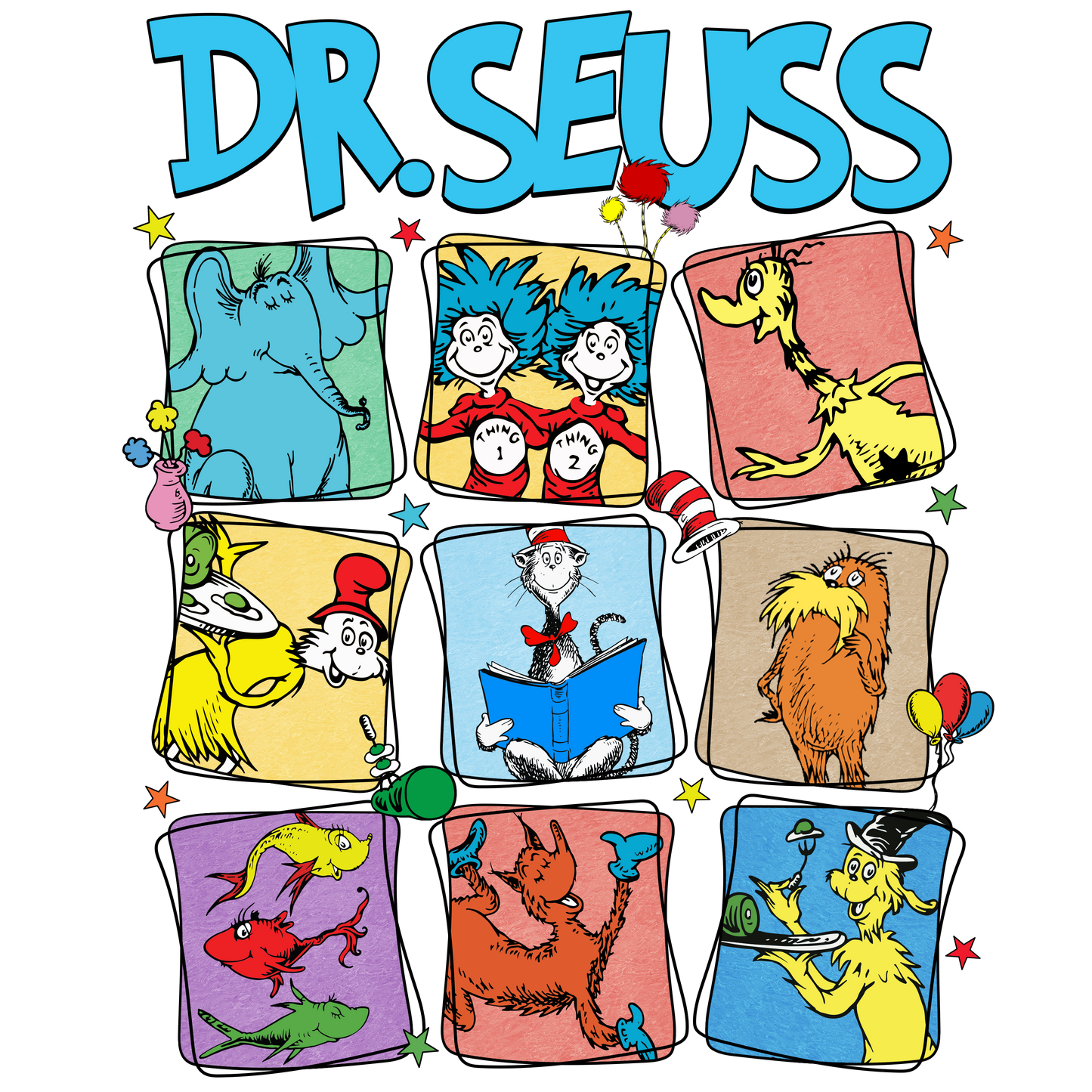 DTF Prints Dr Suess