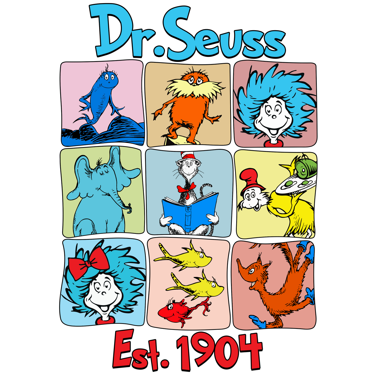 DTF Prints Dr Suess