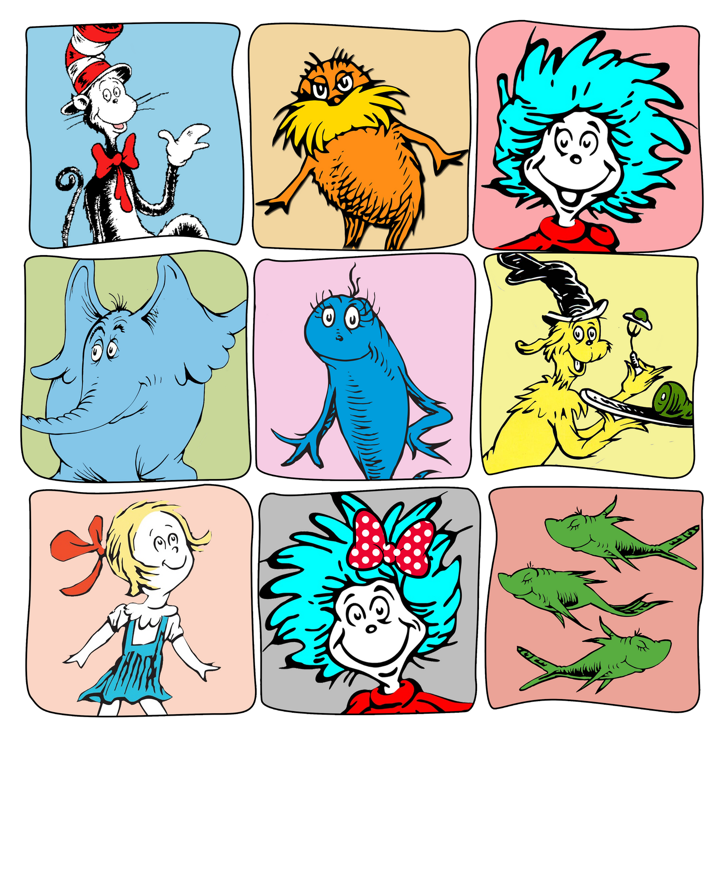 DTF Prints Dr Suess