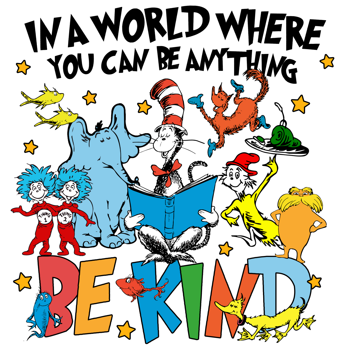 DTF Prints Dr Suess