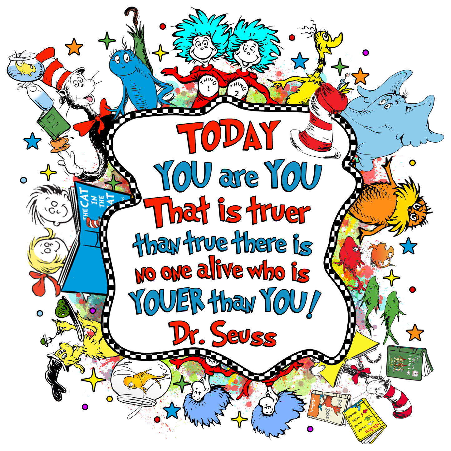 DTF Prints Dr Suess