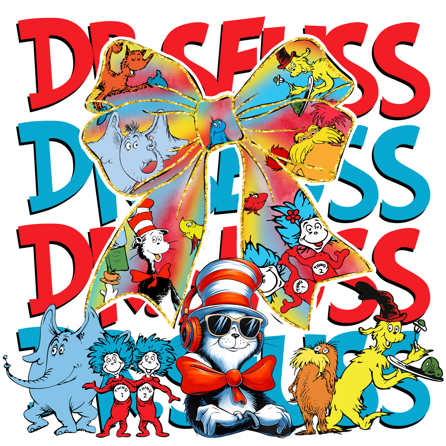 DTF Prints Dr Suess