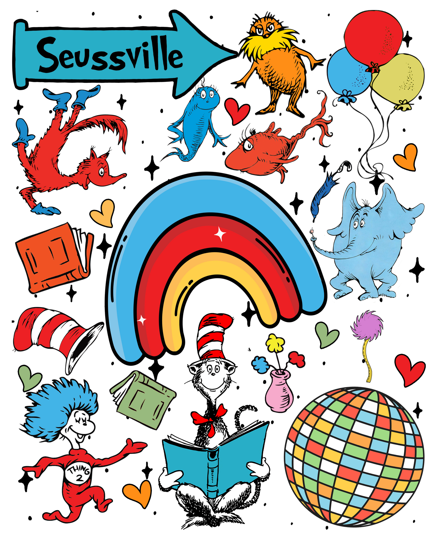 DTF Prints Dr Suess