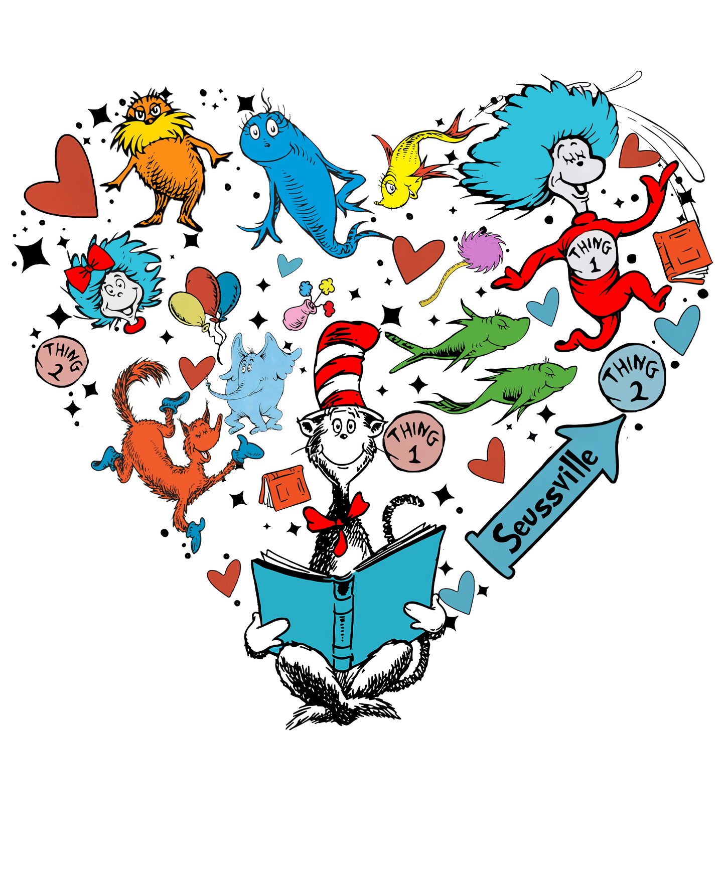 DTF Prints Dr Suess