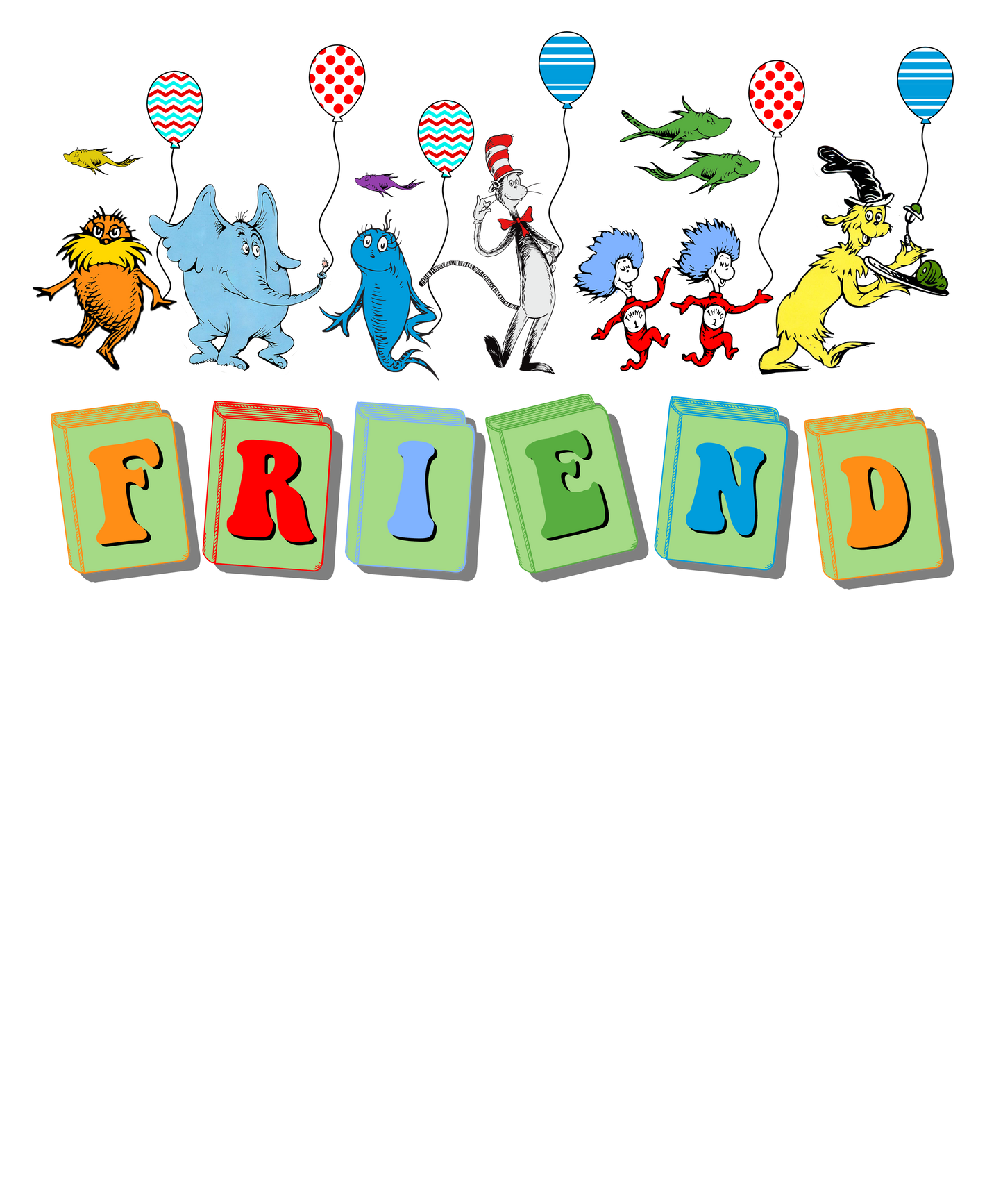 DTF Prints Dr Suess