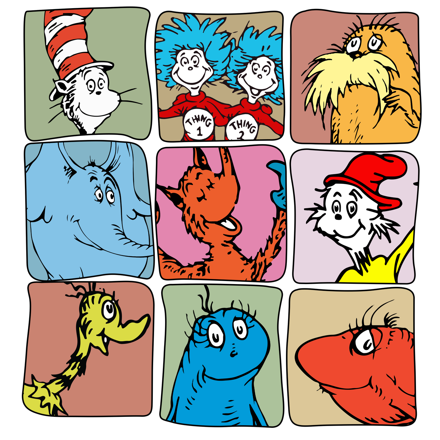 DTF Prints Dr Suess