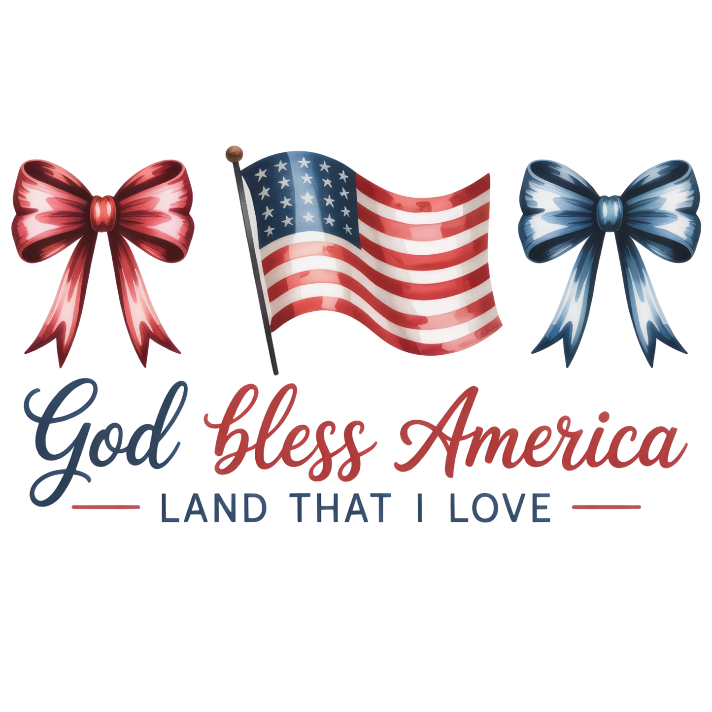 God Bless America DTF Print