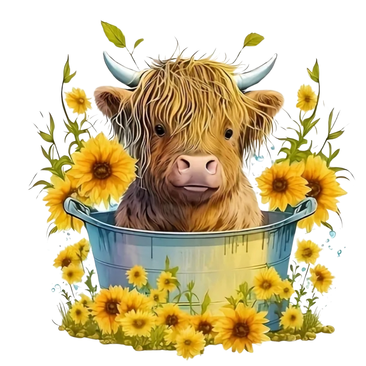 Highland Cow DTF Prints