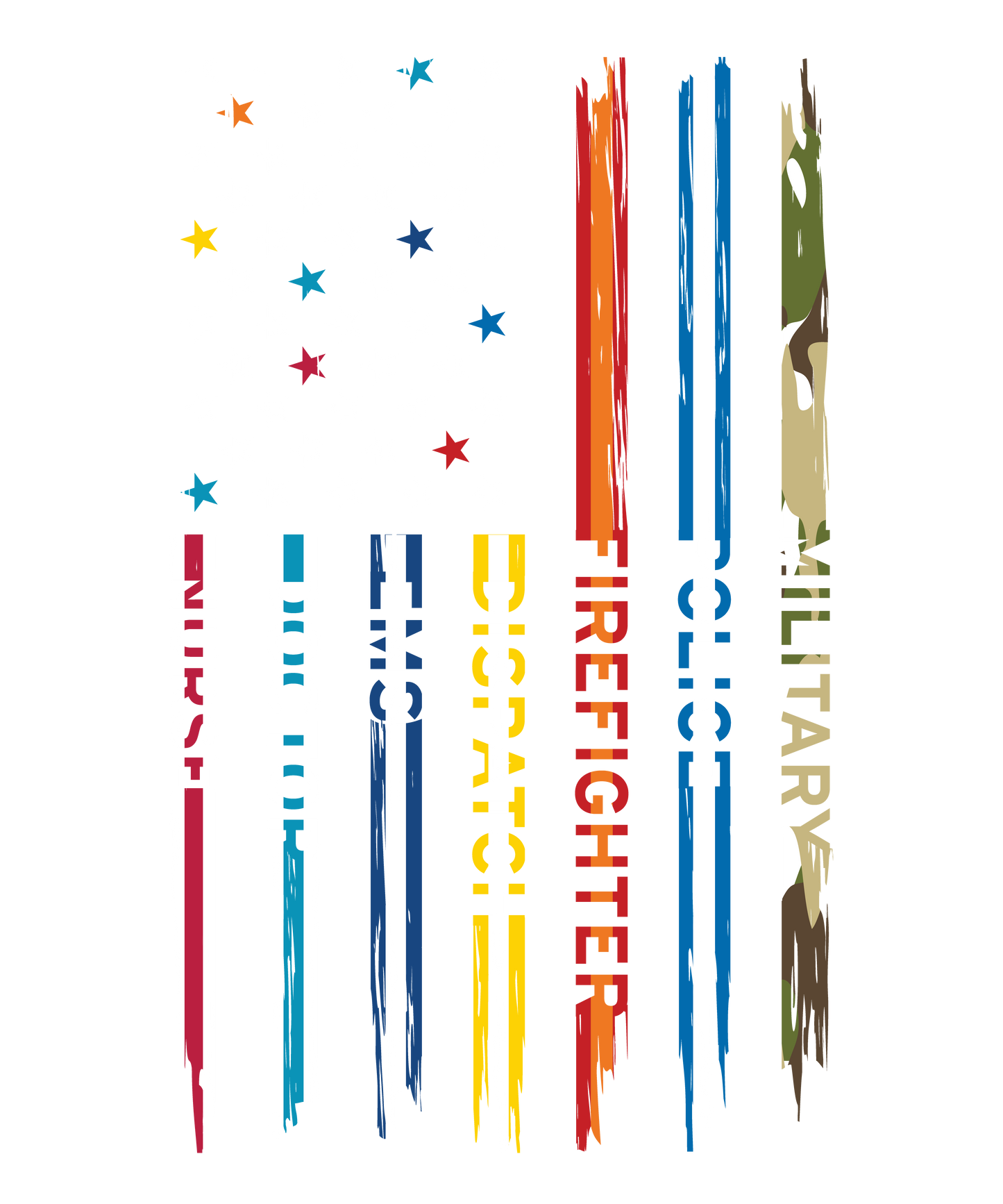 First Responder Flag DTF Print
