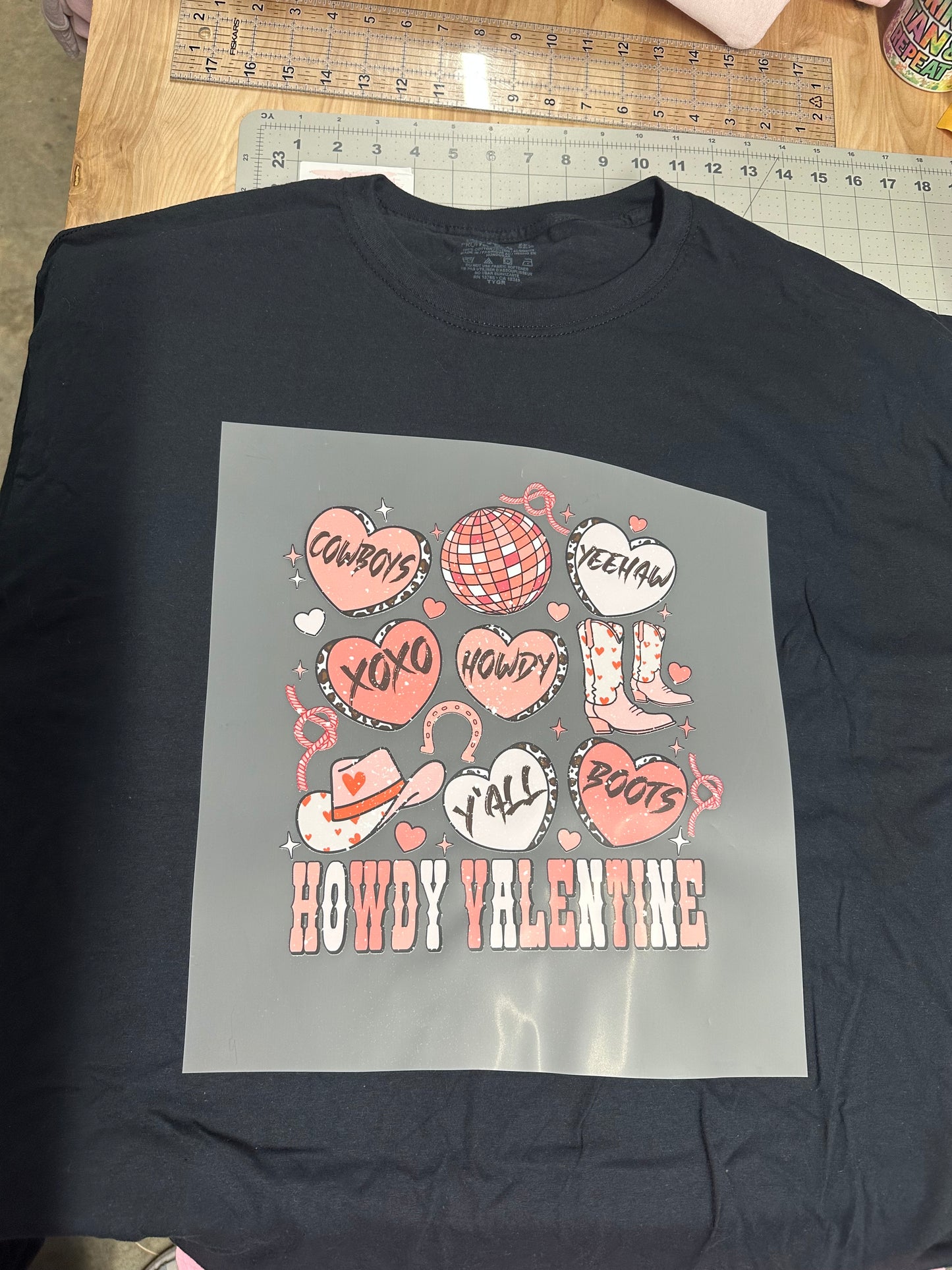 Howdy Valentine Adult T-shirt