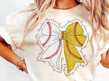 Softball and Baseball Coquette Bow