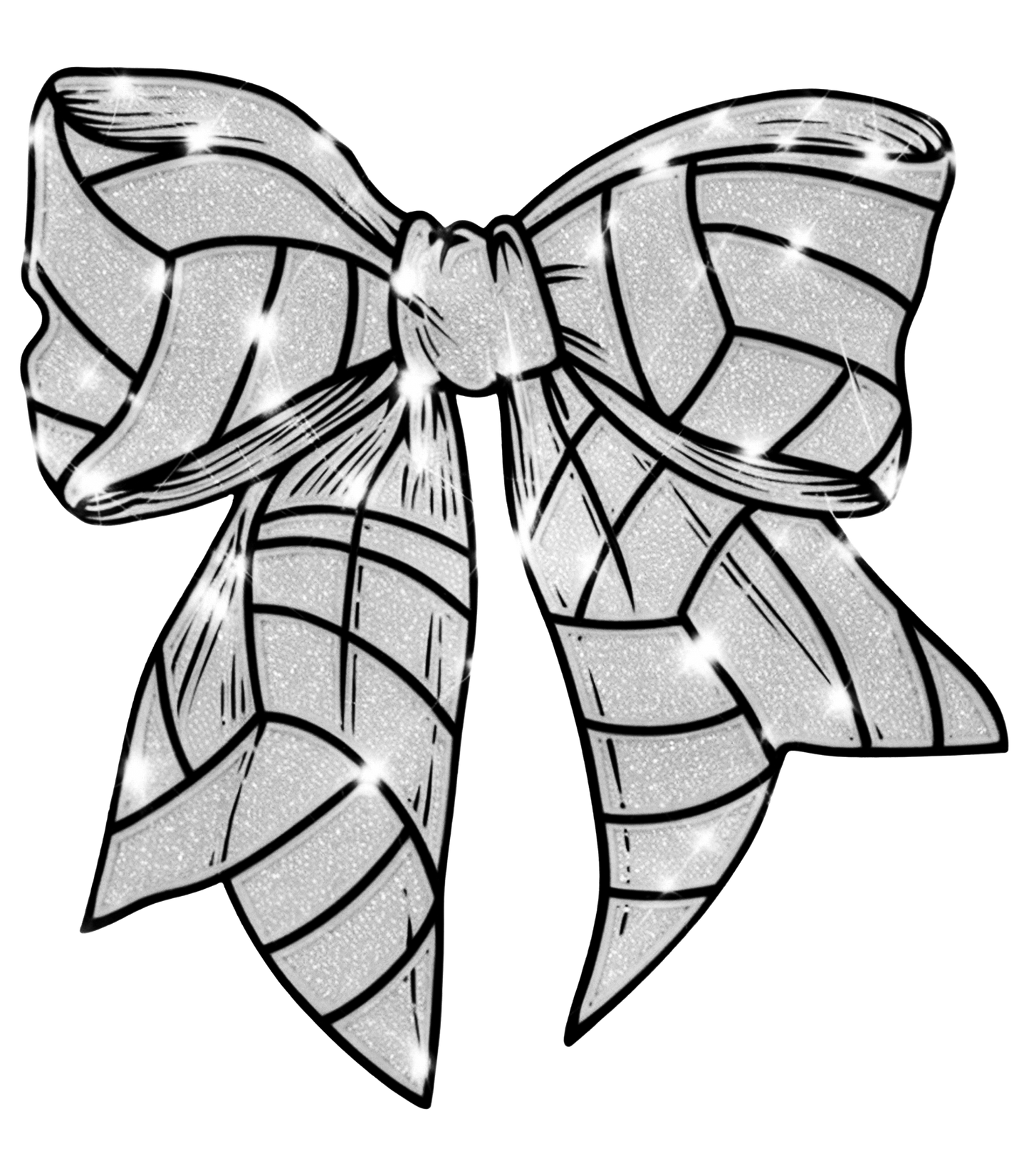 Volleyball Glitter Bow