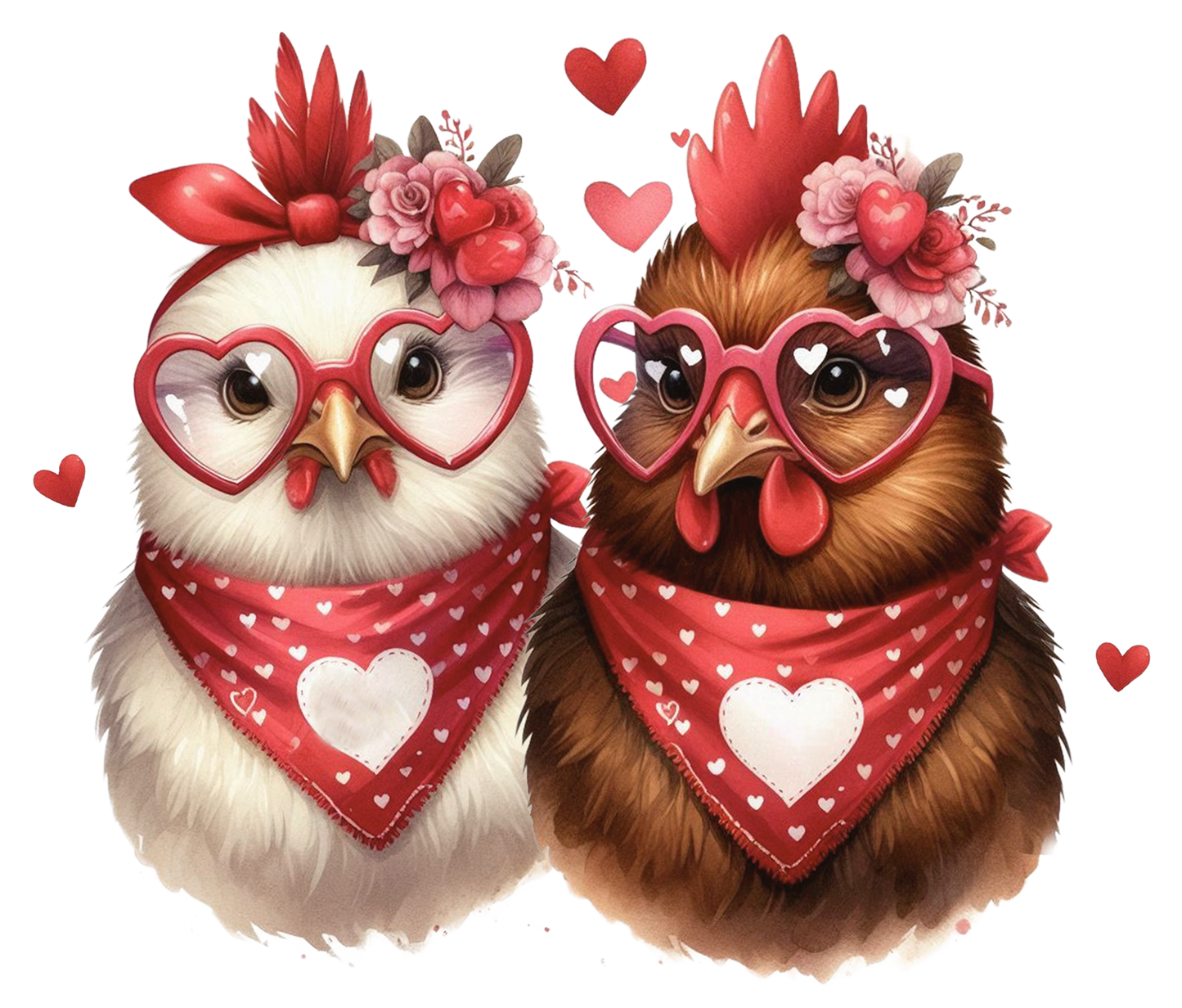 DTF Prints Chicken Valentines