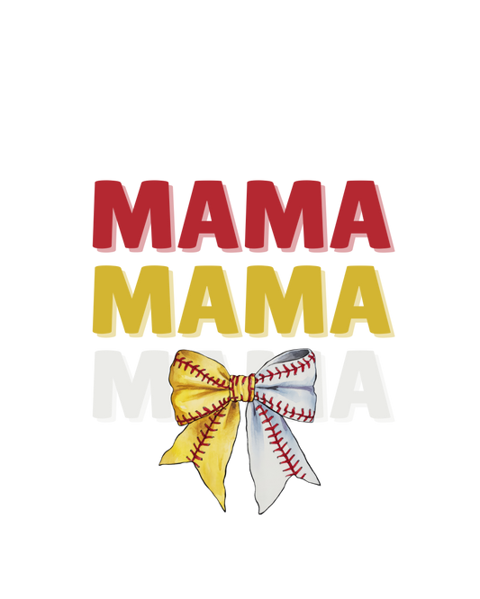 Softball/Baseball Mama Bow DTF