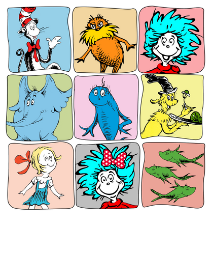 DTF Prints Dr Suess