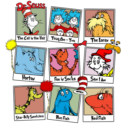 DTF Prints Dr Suess