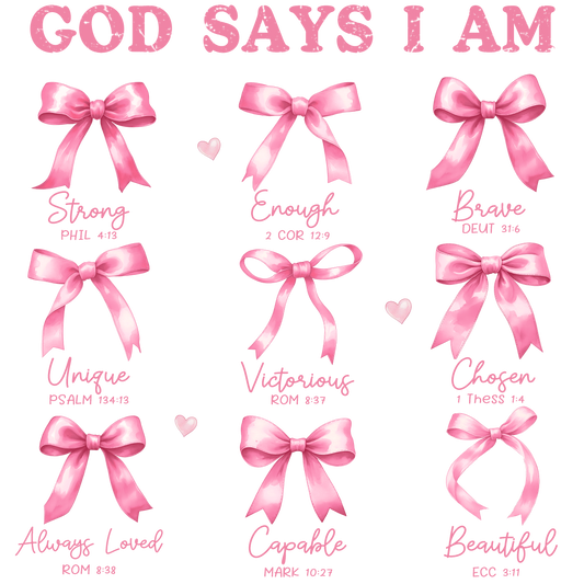God Says I Am DTF Prints