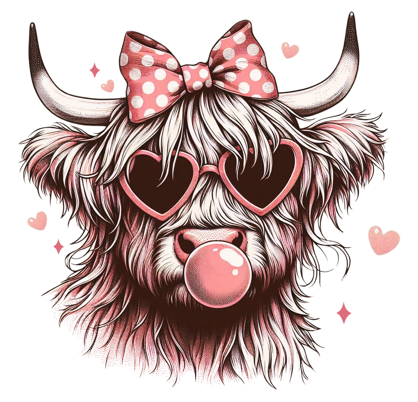 DTF Prints Highland Cow