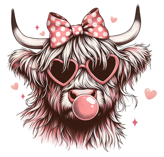 DTF Prints Highland Cow