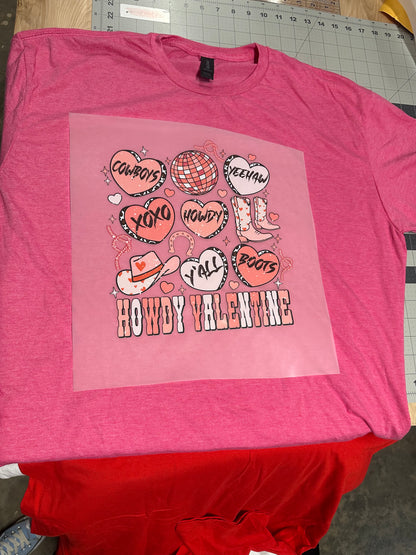 Howdy Valentine Adult T-shirt