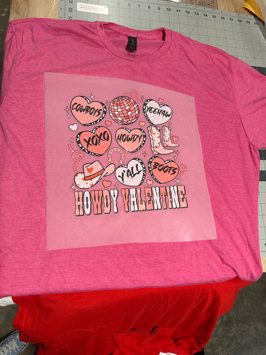 Howdy Valentine Adult T-shirt
