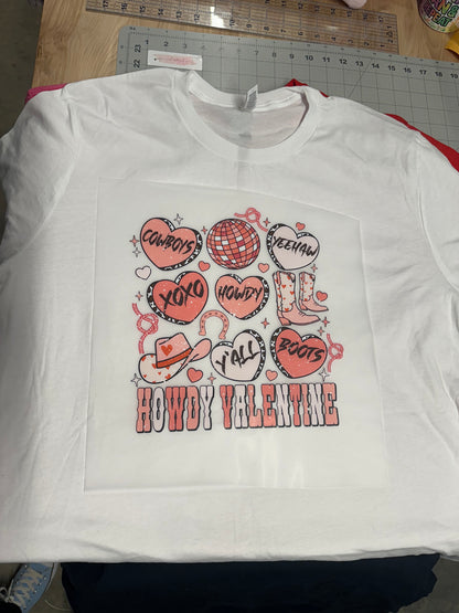 Howdy Valentine Adult T-shirt