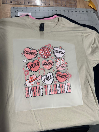 Howdy Valentine Adult T-shirt