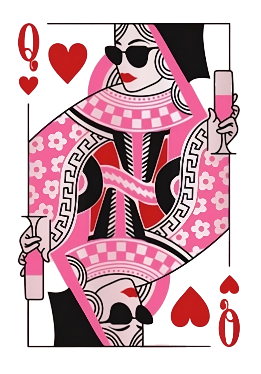 DTF print Queen of Hearts