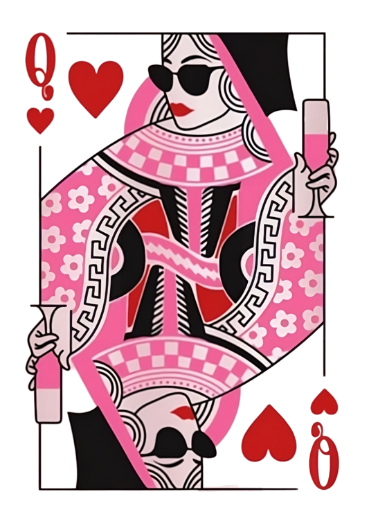 DTF print Queen of Hearts