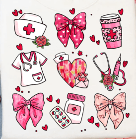 Nurse Valentine DTF Prints