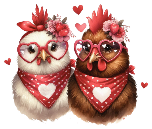 DTF Prints Chicken Valentines
