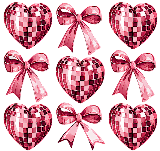 Hearts and Bows DTF print